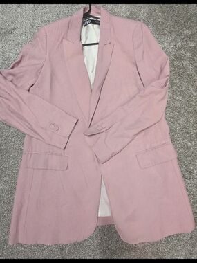 Zara Pastel Pink Tailored Blazer
